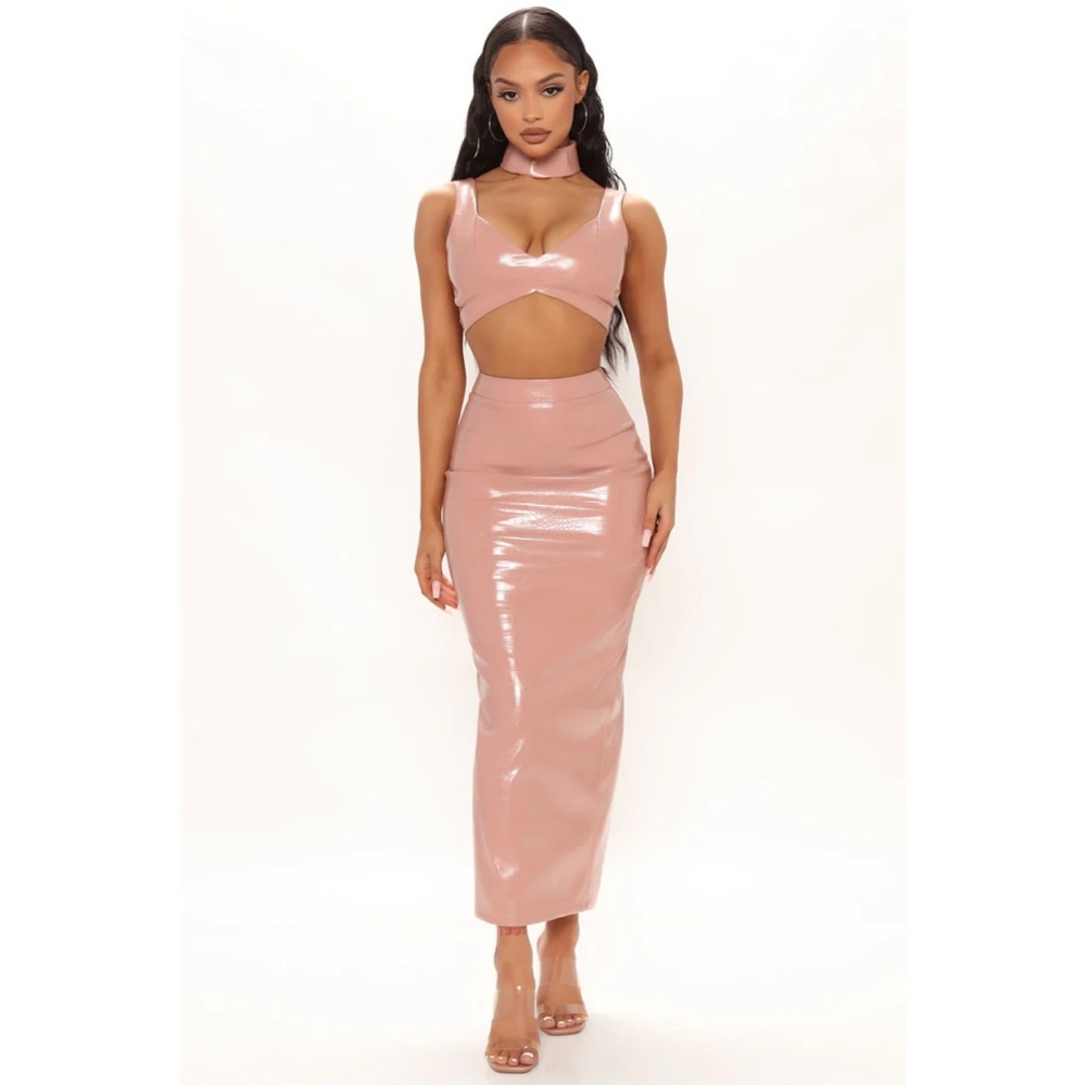 Fashion Nova Pink Maxi Skirt